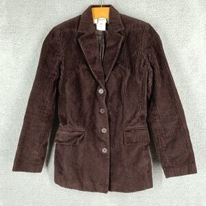 ZYGA EU36/ US Small Corduroy Blazer Jacket Brown‎ Fitted Career French Designer
